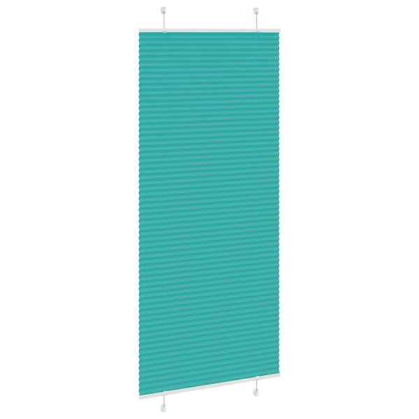 vidaXL Tenda Plissettata Verde petrolio 85x200 cm Larghezza Tessuto