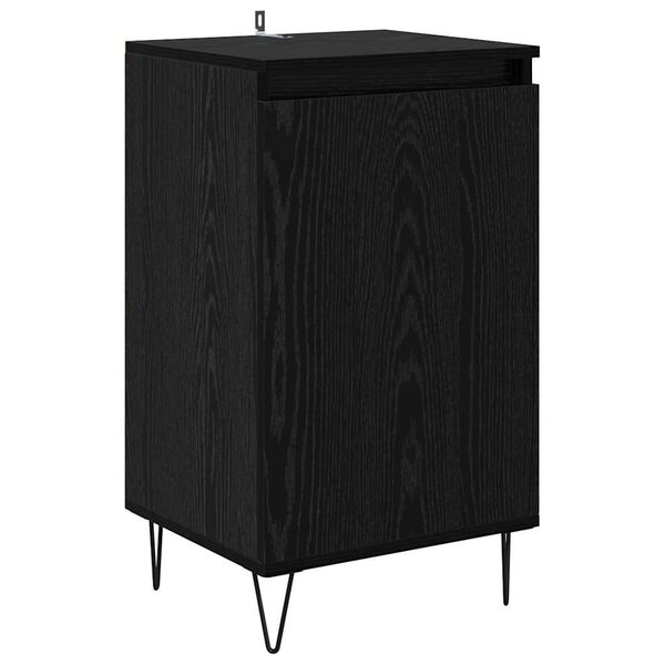 vidaXL Credenza Rovere Nero 40 x 35 x 70 cm Legno multistrato
