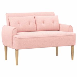 vidaXL Loveseat con bottoni imbottiti Rosa 117 x 67 x 77 cm Boucl&eacute;