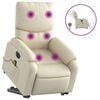vidaXL Poltrona Alzapersona Elettrica Reclinabile Crema in Similpelle
