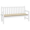 vidaXL Cuscino per Panca Beige 200x50x4 cm in Tessuto Oxford