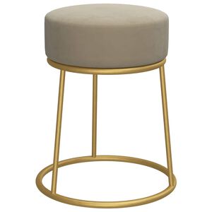 vidaXL Sgabello Rotondo Grigio Scuro in Velluto
