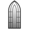 vidaXL Specchio Nero 70x30 cm Ferro per Uso Interno