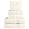 vidaXL Set ASciugamani SOLUND 8 pz Crema 600 gsm