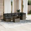 vidaXL Set Divano da Giardino 8 pz con Cuscini Grigio in Polyrattan