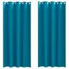 vidaXL Tende Blackout con Anelli 2 pz Turchese 225 x 140 cm Poliestere