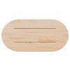 vidaXL Piano del tavolo 90x45x2,5 cm in legno massello di pino ovale
