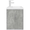 vidaXL Mobile da Bagno con Lavabo Integrato e Rubinetto Grigio Cemento