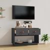 vidaXL Mobile Porta TV Grigio 90x40x60 cm in Legno Massello di Pino