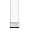 vidaXL Fioriera da Giardino con Graticcio Bianco 40x40x121,5 cm PP