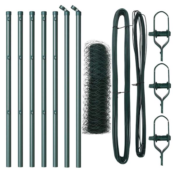 vidaXL Palo della recinzione Verde 10 x 0,8 m (rete 36 mm)