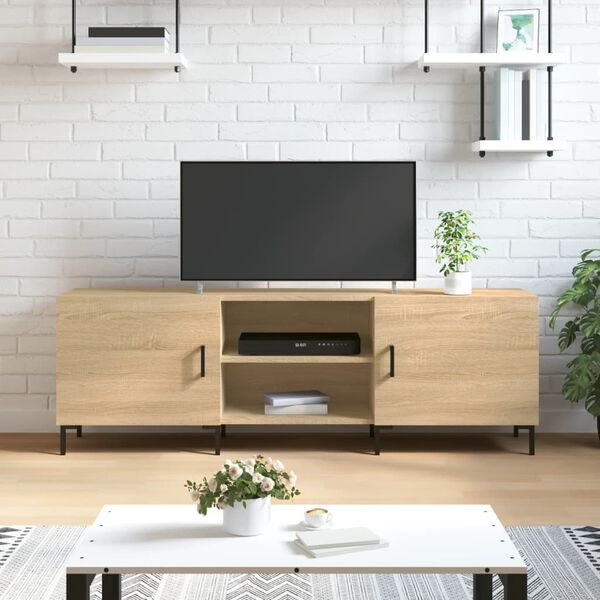 vidaXL Mobile Porta TV Rovere Sonoma 150x30x50 cm in Legno Multistrato