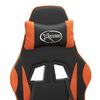 vidaXL Sedia da Gaming con Poggiapiedi Nero e Arancione in Similpelle