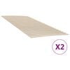 vidaXL Doghe di ricambio per letto con 48 doghe 2 pz 90x200 cm