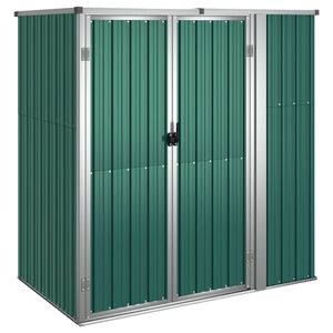 vidaXL Capanno per Attrezzi Verde 161x89x161 cm in Acciaio Zincato