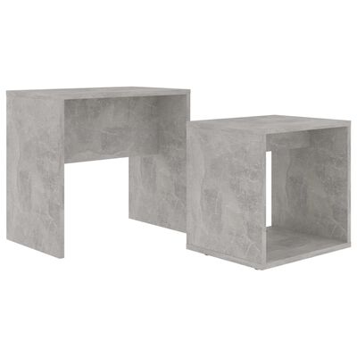 vidaXL Set Tavolini da Salotto Grigio Cemento 48x30x45 cm Multistrato