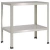 vidaXL Tavolo da rinvaso 100 x 50 x 80 cm Acciaio Inox Argento