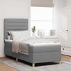 vidaXL Letto a molle con materasso Grigio chiaro 90 x 190 cm Tessuto