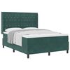 vidaXL Letto a molle con materasso Verde Scuro 140 x 200 cm Velluto