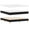 vidaXL Letto box spring con materasso Nero 180 x 200 cm Tessuto