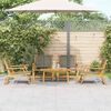 vidaXL Sedie da Giardino con Tavolo 5 pcs Grigio 90 x 45 x 40 cm