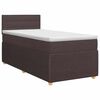 vidaXL Letto box spring con materasso Marrone Scuro 90 x 190 cm