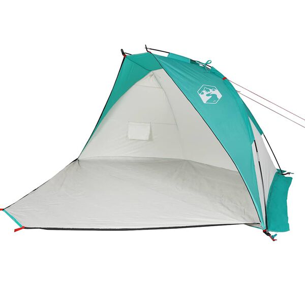 vidaXL Tenda da Spiaggia Verde Mare 268x223x125 cm in Poliestere 185T