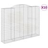 vidaXL Cesti Gabbioni ad Arco 10 pz 300x50x220/240 cm Ferro Zincato