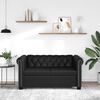 vidaXL Divano Chesterfield a 2 Posti in Finta Pelle Nero