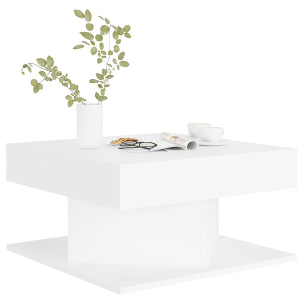 vidaXL Tavolino da Salotto Bianco 57x57x30 cm in Legno Multistrato