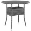 vidaXL Set da Bistrot per Giardino 5 pz in Polyrattan Grigio