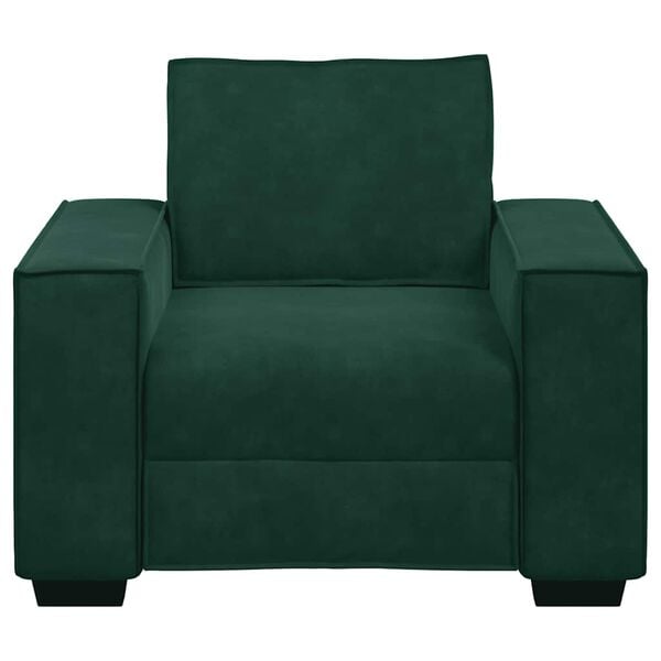 vidaXL Divano Sedia Verde Scuro 100x78x84 cm Velluto