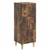 vidaXL Mobile con Cassetti Rovere Fumo 33 x 34,5 x 90 cm
