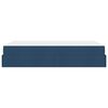 vidaXL Struttura letto con materasso con materasso 2 pcs Blu Tessuto