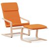 vidaXL Sedia Relax con Poggiapiedi Giallo Scuro in Tessuto
