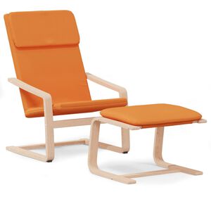 vidaXL Sedia Relax con Poggiapiedi Giallo Scuro in Tessuto