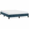 vidaXL Giroletto senza Materasso Blu Scuro 140x190 cm in Velluto