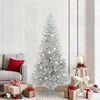 vidaXL Albero di Natale con 300 LED con supporto Argento 210 cm PET