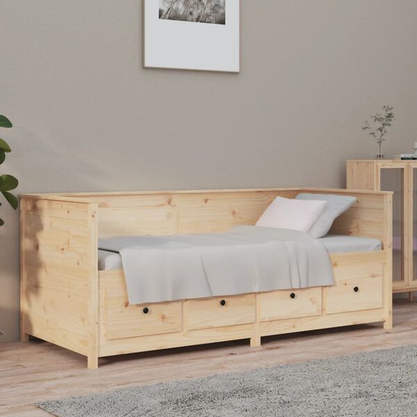 vidaXL Dormeuse senza Materasso 90x190 cm in Legno Massello di Pino