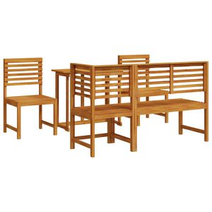 vidaXL Set Bistro da Giardino 5 pcs Marrone legno massello di acacia