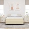 vidaXL Letto a molle con materasso Crema 140 x 190 cm Tessuto