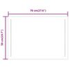 vidaXL Specchio da Bagno con Luci LED 70x50 cm