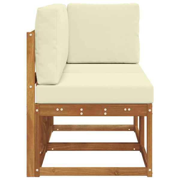 vidaXL Divano modulare da esterno e angolare 2 Pezzo Naturale e Crema