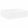 vidaXL Lavandino Bianco 48x37x13 cm in Ceramica Rettangolare