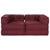 vidaXL Unit&agrave; di Divano Modulare 2 pcs Bordeaux 140 x 70 x 56 cm