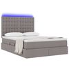 vidaXL Letto con contenitore e LED Talpa 140 x 190 cm Poliestere