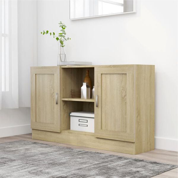 vidaXL Credenza Rovere Sonoma 120x30,5x70 cm in Legno Multistrato