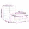 vidaXL Letto a molle con materasso Crema 140 x 200 cm Tessuto