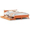vidaXL Letto senza Materasso Marrone Cera 160x200 cm in Legno di Pino