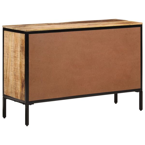 vidaXL Credenza 105x35x70 cm in Legno Massello di Mango Grezzo
